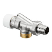 Oventrop Vorlauf-Thermostatventil Baureihe AV 9 G 3/4 AGxR 1/2, Ax., Messing vernickelt