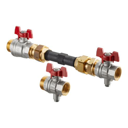 Oventrop Wärmezähleranschlussset 1 Multidis SFQ DN 25, Durchgang