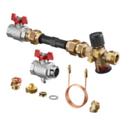 Oventrop Wärmezähleranschlussset Multidis SF m QDP, DN 20 b 1.350 l/h, DG, KH DN 20