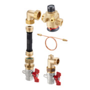 Oventrop Wärmezähleranschlussset Multidis SF m QDP, DN 20 b 1.350 l/h, Eck, KH DN 20
