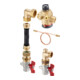 Oventrop Wärmezähleranschlussset Multidis SF m QDP, DN 20 b 1.350 l/h, Eck, KH DN 25-1
