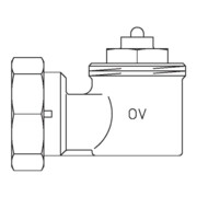 Oventrop Winkeladapter für Ventil-Heizkörper weiß