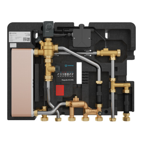 Oventrop Wohnungsstation Regudis W-HTE LB 1, max 12 l/m., Cu-gel, Vollversieg.