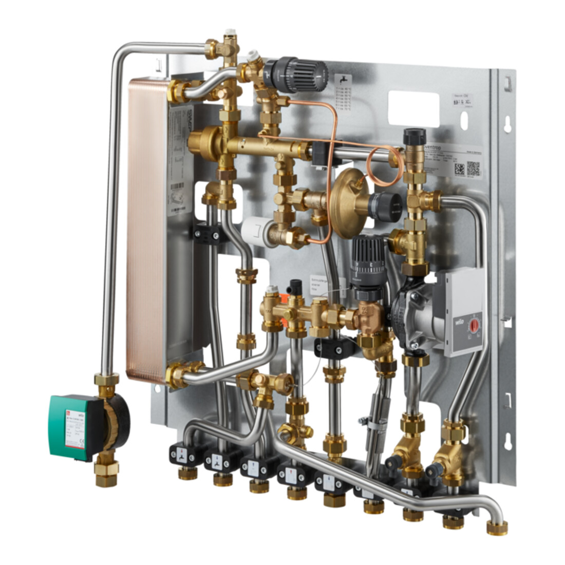 Oventrop Wohnungsstation Regudis W-HTF Cu-gel, gem. HK/HTA, LB 3, max 17 l/m.