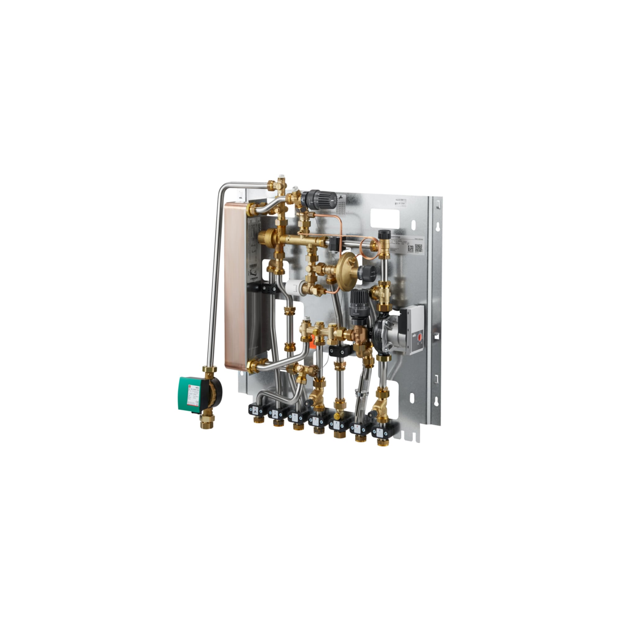 Oventrop Wohnungsstation Regudis W-HTF Cu-gel, gem. HK/ZL, LB 3, max 17 l/m.