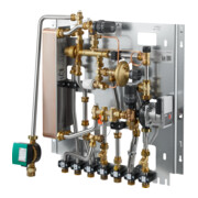 Oventrop Wohnungsstation Regudis W-HTF Cu-gel, gem. HK/ZL, LB 3, max 17 l/m.