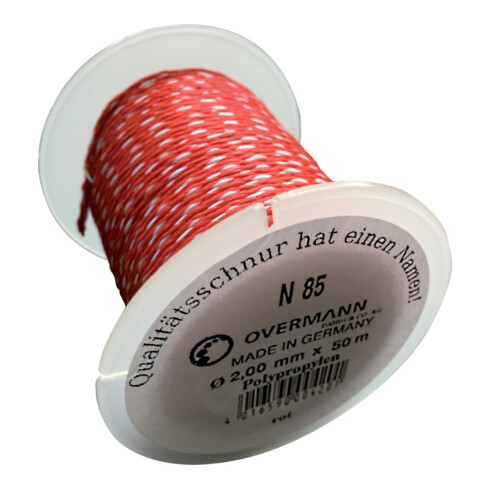 Overlen Cordeau de maçon PP 2,0mm 100m rouge Overmann