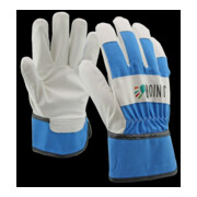 OX-ON Gants enfant PU / coton bleu 8-10 ans