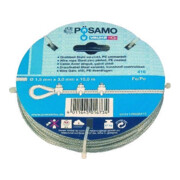 PÖSAMO Câble métallique en anneaux 6x7 galZn/gaine 3/5mm x 10m