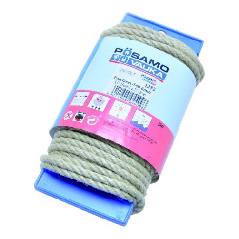PÖSAMO Corde PF, couleur chanvre, Ø 6,0 mm x 20 m sur dévidoir long