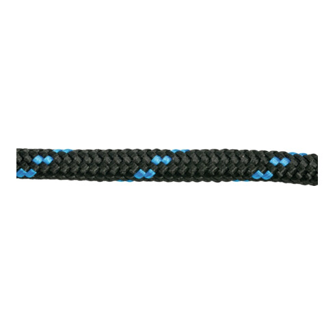 PÖSAMO Corde PP tressée E noir/multicolore 10,0 mm x 20 m sur bobine