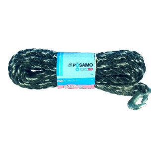 PÖSAMO Corde PP tressée noir/blanc 14,0mmx10m Docke avec crochets