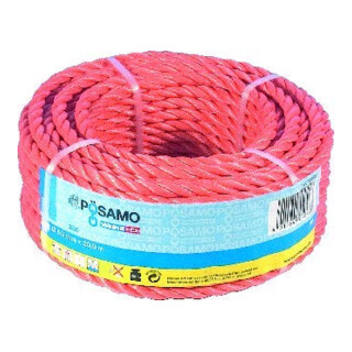 PÖSAMO Corde PP tressée orange 10,0 mm x 25 m en anneaux