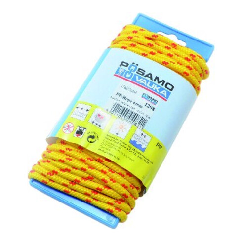 PÖSAMO Corde PP tressée vert/jaune 5,0 mm x 20 m sur bobine Lg