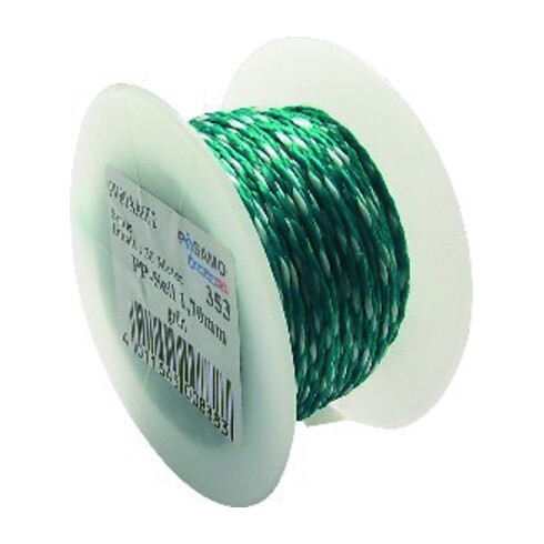 PÖSAMO Cordeau de maçon PP jaune/blanc 2,0mm x 100m sur bobine