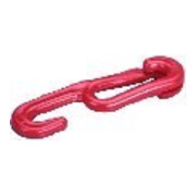 PÖSAMO Crochet de traction en plastique rouge 6,0 mm