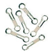 PÖSAMO Fermoir à chaîne à billes 4,5 mm laiton chromé