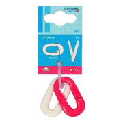 PÖSAMO Maillons de sécurité plastique (SB) rouge/blanc 6,0 mm x 2 pcs.