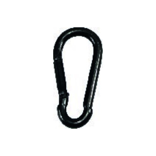 PÖSAMO Mousqueton de pompier noir-Zn 100x10mm
