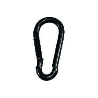 PÖSAMO Mousqueton de pompier noir-Zn 60 x 6 mm