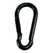 PÖSAMO Mousqueton de pompier noir-Zn 60 x 6 mm