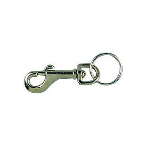 PÖSAMO Mousqueton porte-clés nickelé 12x78mm