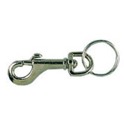 PÖSAMO Mousqueton porte-clés nickelé 12x78mm