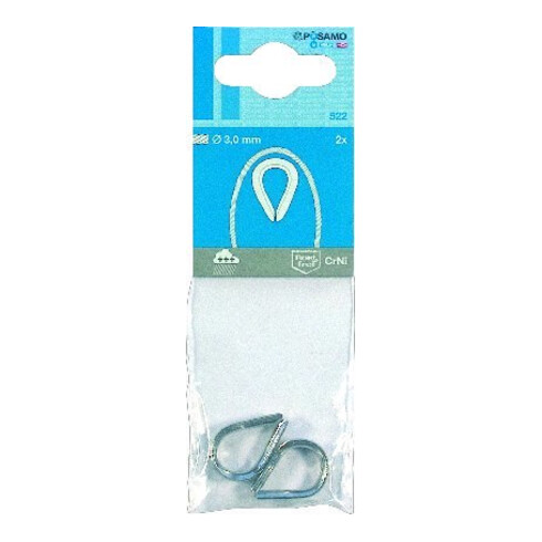 PÖSAMO Œillets ex DIN 6899 SB A2 B RW 3,0 mm par 2 pièces