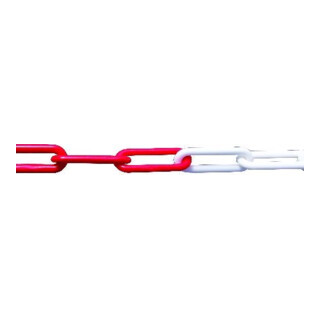 PÖSAMO Plastique Polyéthylène rouge/blanc 6,0 Polyb. 5m
