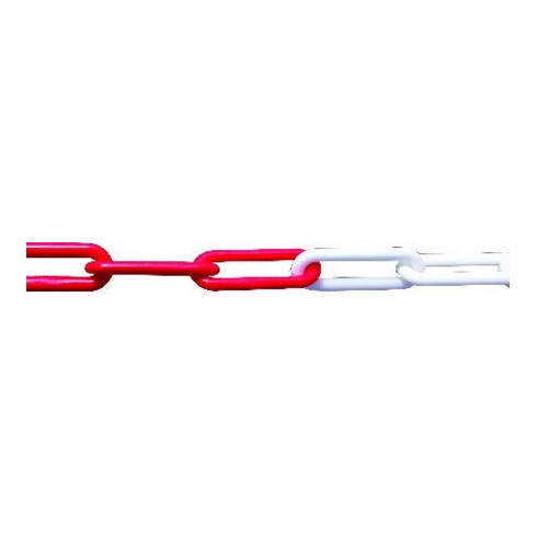 PÖSAMO Plastique Polyéthylène rouge/blanc 6,0 Polyb. 5m
