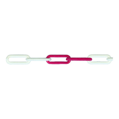 PÖSAMO Plastique Polypropylène rouge-blanc 6,0 Bund 50m