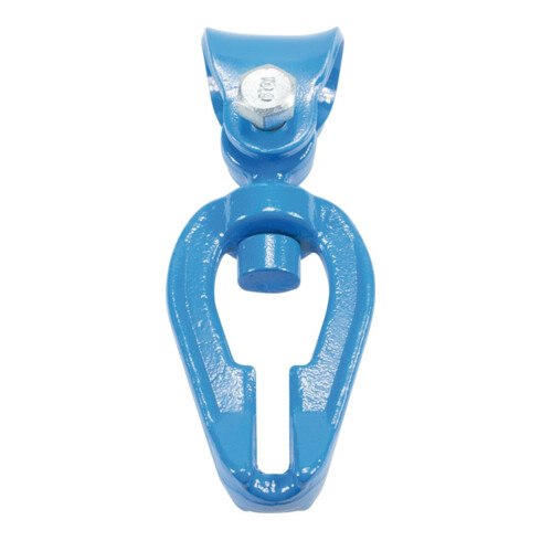 PÖSAMO Poulie coulissante câble 7/8 GK10 acier zingué bleu, pivotante