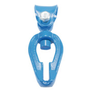 PÖSAMO Poulie coulissante câble 7/8 GK10 acier zingué bleu, pivotante