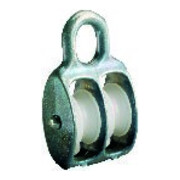 PÖSAMO Poulie double galvanisée pour câble Ø env. 8,0 mm