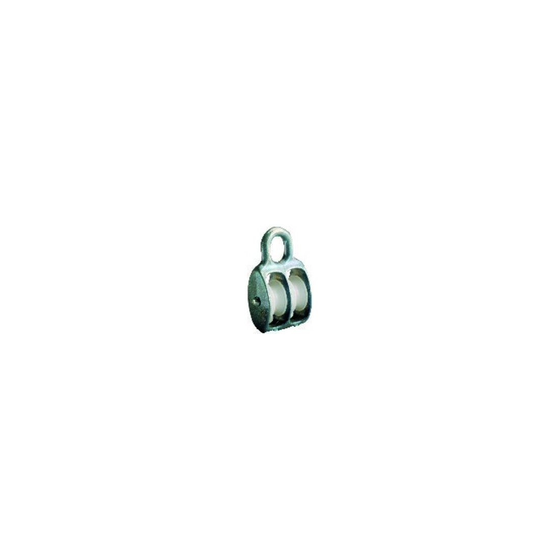 PÖSAMO Poulie double galvanisée pour câble Ø env. 8,0 mm