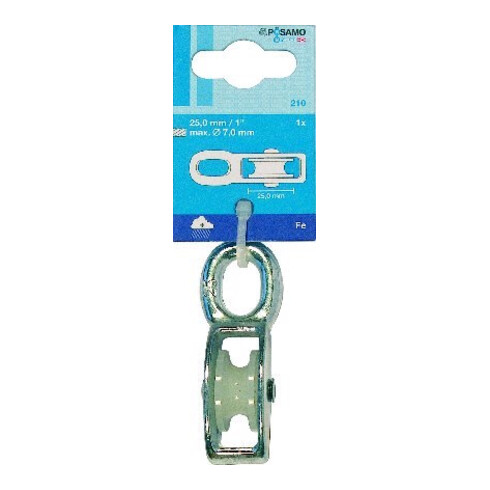 PÖSAMO Poulie simple (SB) galZn pour câble Ø env. 7,0 mm