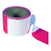 PÖSAMO Ruban de signalisation rouge/blanc 80mm x 50m rouleau