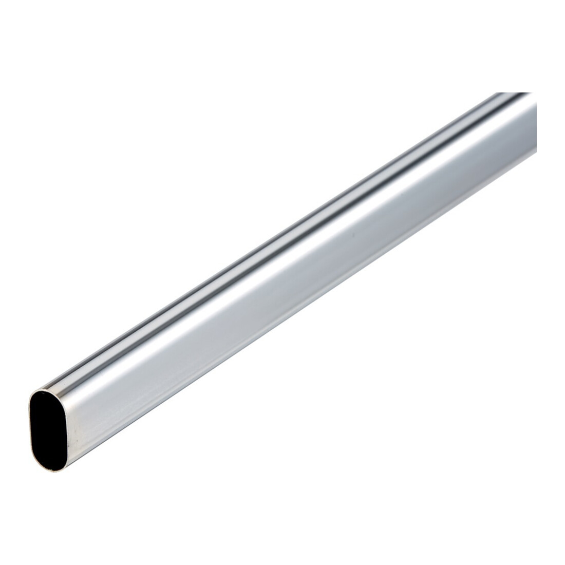 P&G Schrank-Rohr oval 30 x 15 x 1200mm Stahl verchromt