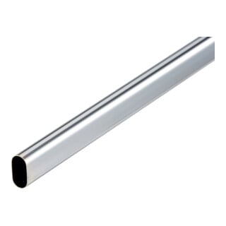 P&G Schrank-Rohr oval 30 x 15 x 1200mm Stahl vernickelt