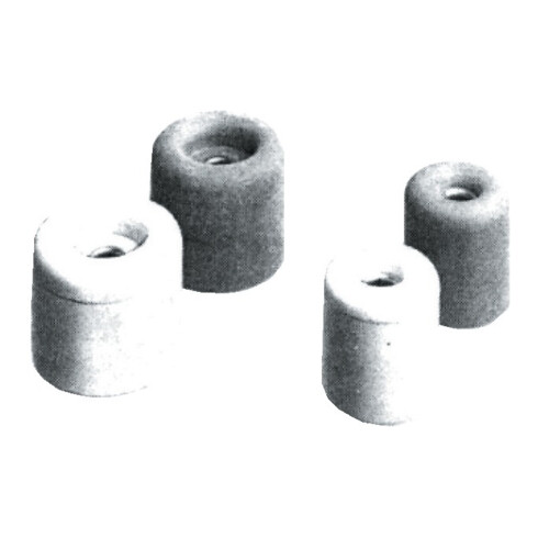 P&K Butée de porte avec trous de vis 21, Ø 40 mm blanc