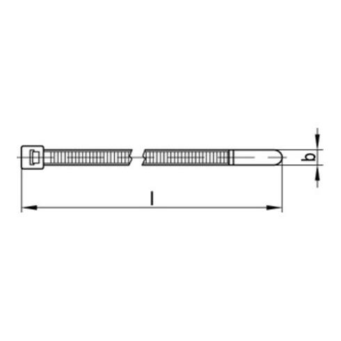 HellermannTyton Kabelbinder 4,6x300 schwarz T80I-W-BK