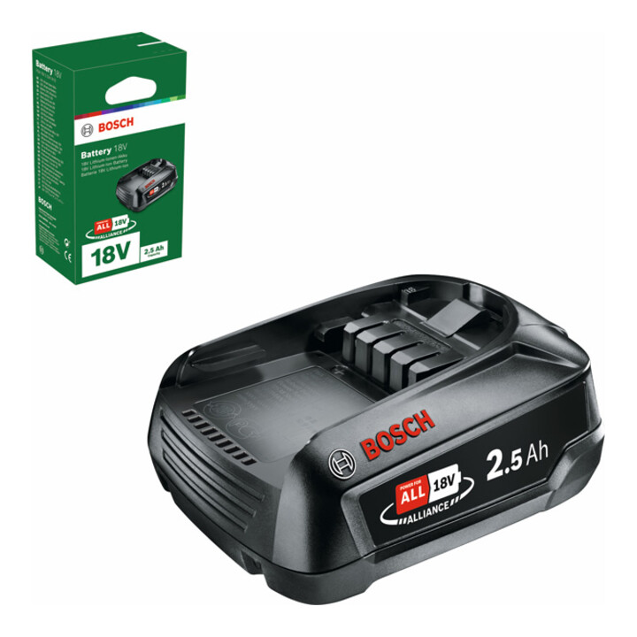 Pack batterie Bosch 18 Volt lithium-ion PBA 18 Volt, 2,5 Ah W-B, accessoires système