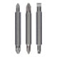 Pack de 3 embouts de tournevis doubles PH1, PZ1, S 0,6x4,5; PH2, PZ2, S 1,0x5,5; 60 mm