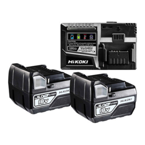 Pack de batteries Hikoki 18 V 5,0 Ah BSL1850C + chargeur UC18YSL