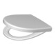 Pagette Abattant WC KADETT 300 S avec couvercle, avec fixation inox blanc-1