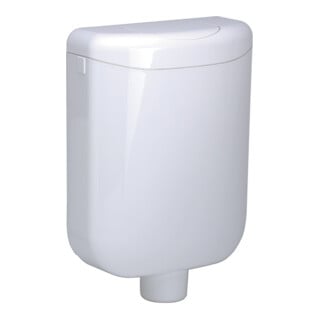 Pagette Réservoir de chasse à montage apparent Ecolux manhattan, 6 l, bouton chasse/arrêt