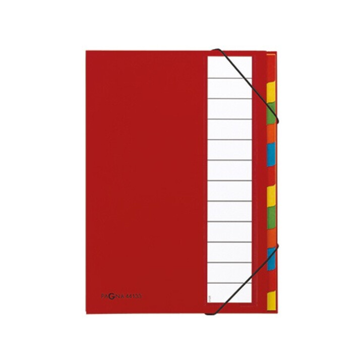 PAGNA Ordnungsmappe Deskorganizer 44133-01 DIN A4 12Fächer rot