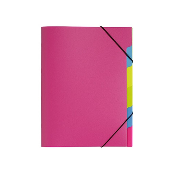 PAGNA Ordnungsmappe Funky School 41803-34 A4 5Fächer PP dunkelrosa