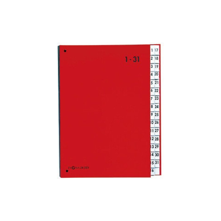 PAGNA Pultordner 24329-01 DIN A4 1-31 32Fächer Polypropylen rt