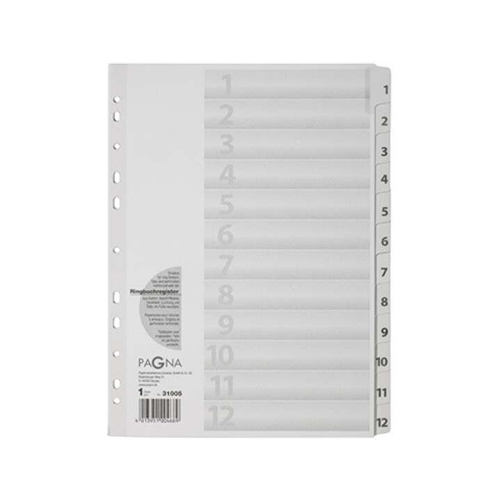 PAGNA Register 31005-08 1-12 DIN A4 12tlg ws